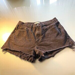 Abercrombie & Fitch The Mom Short High Rise Curve Love Jeans Black Size 31 / 12